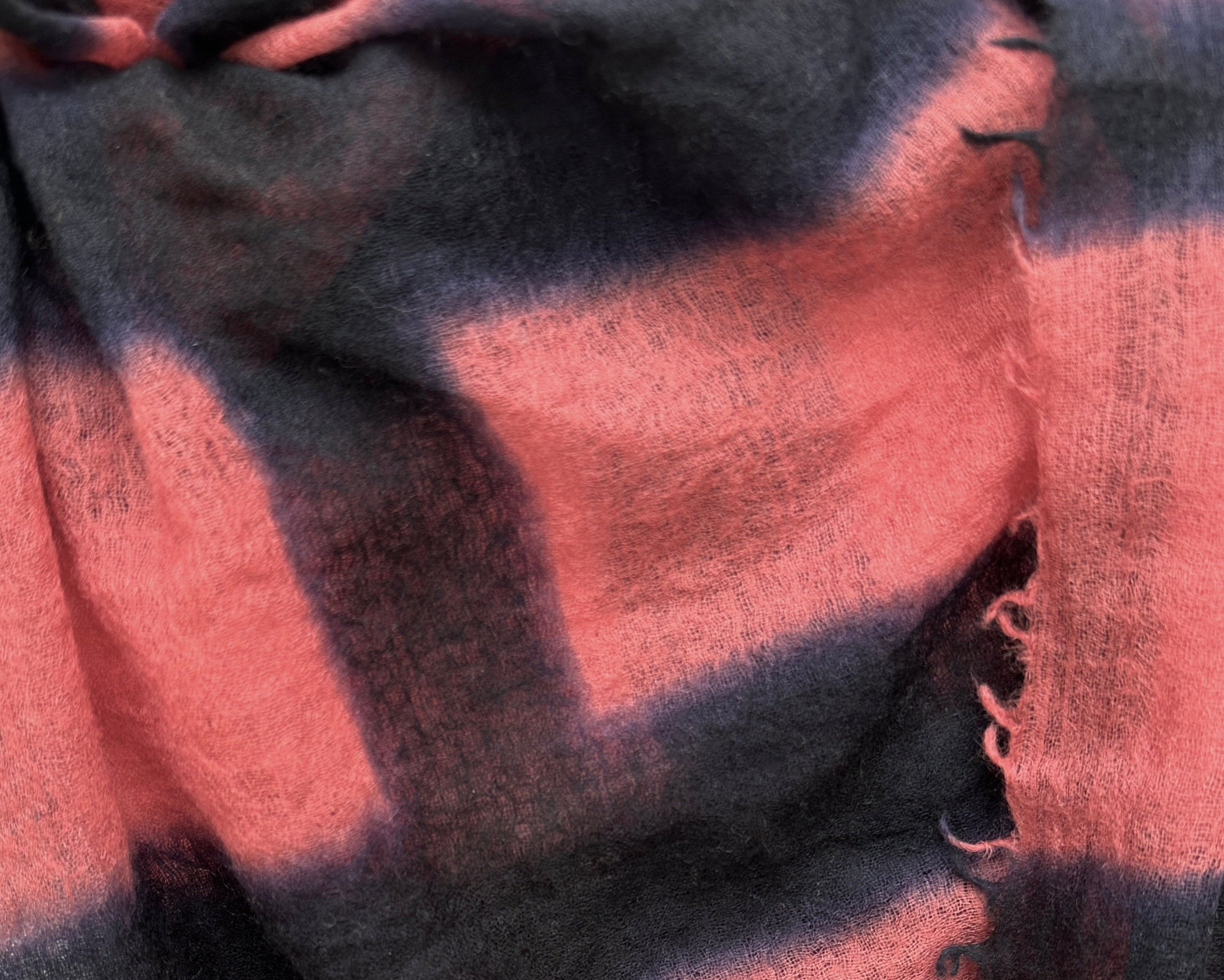 shiborisky squares rosewood pink navy black stripe scarf