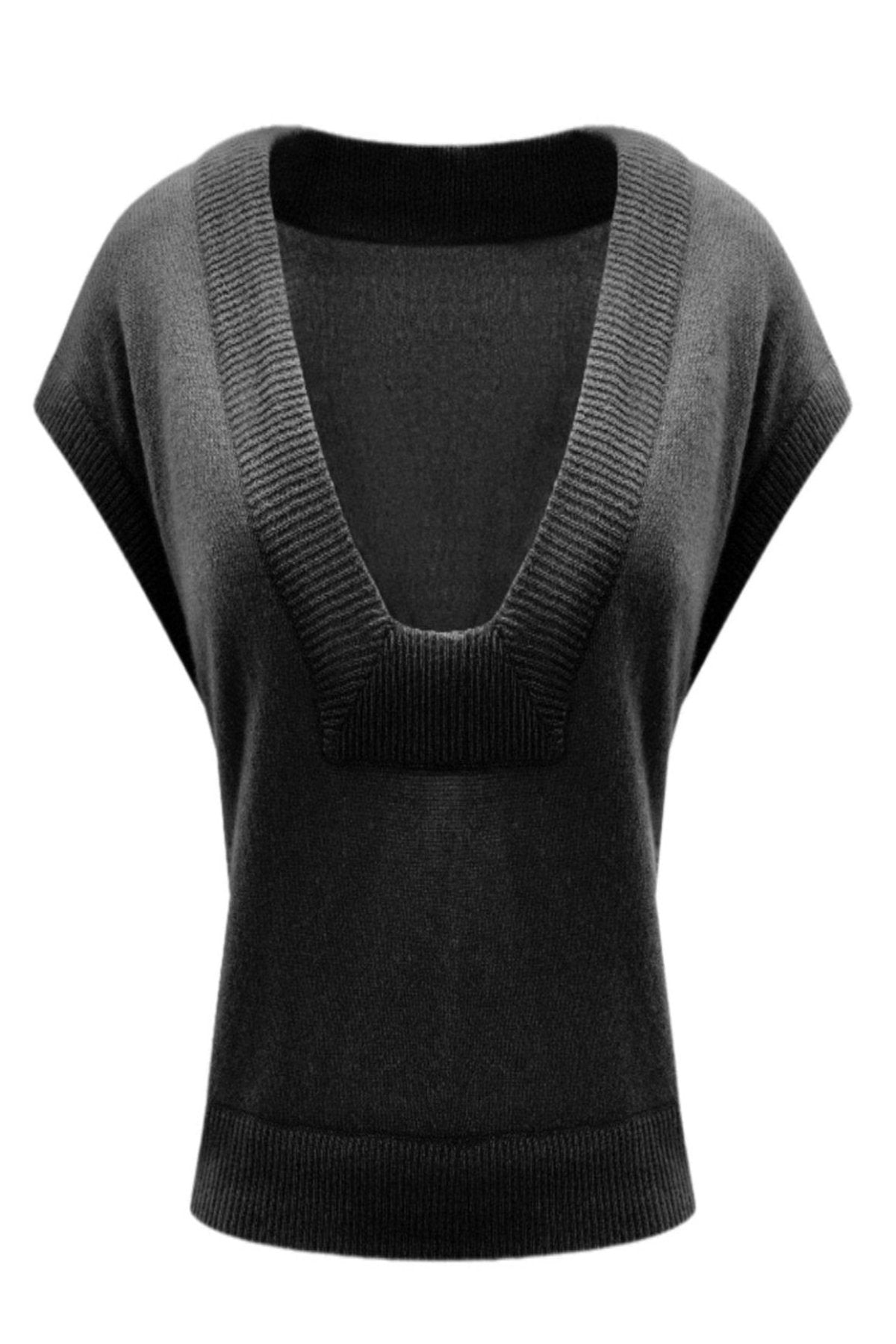 Inka tank top black square neck