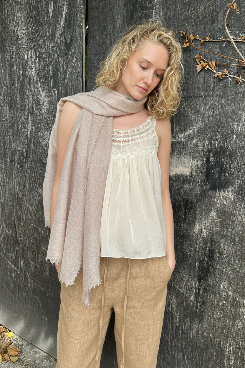 marmee cashmere bare latte scarf