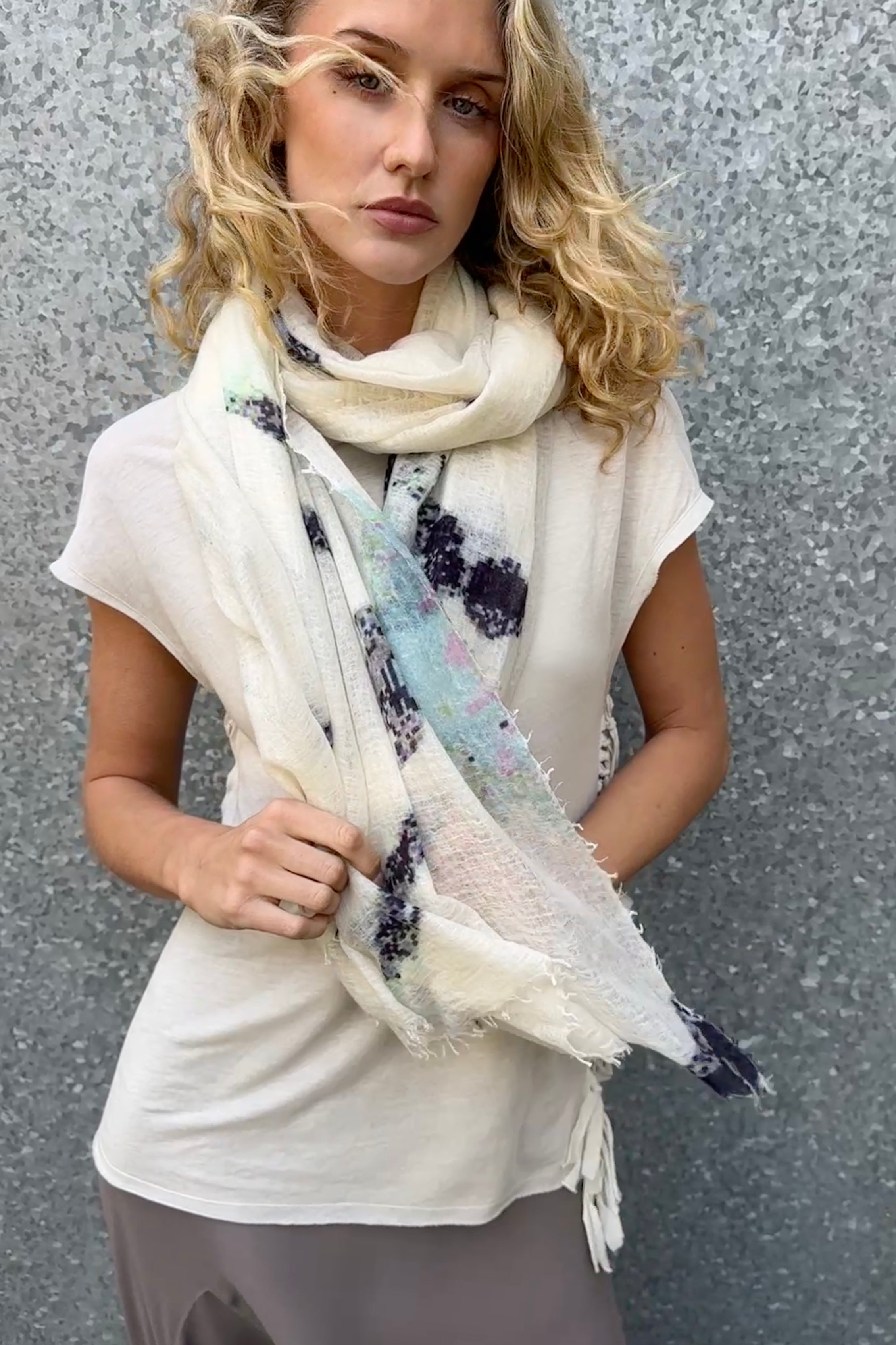 dominga scarf  off white scarf 