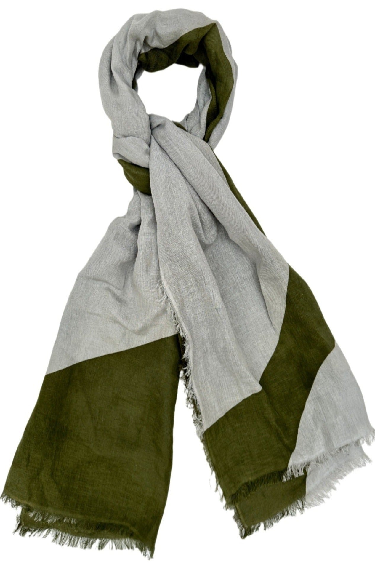 shapes scarf close up pewter grey khaki