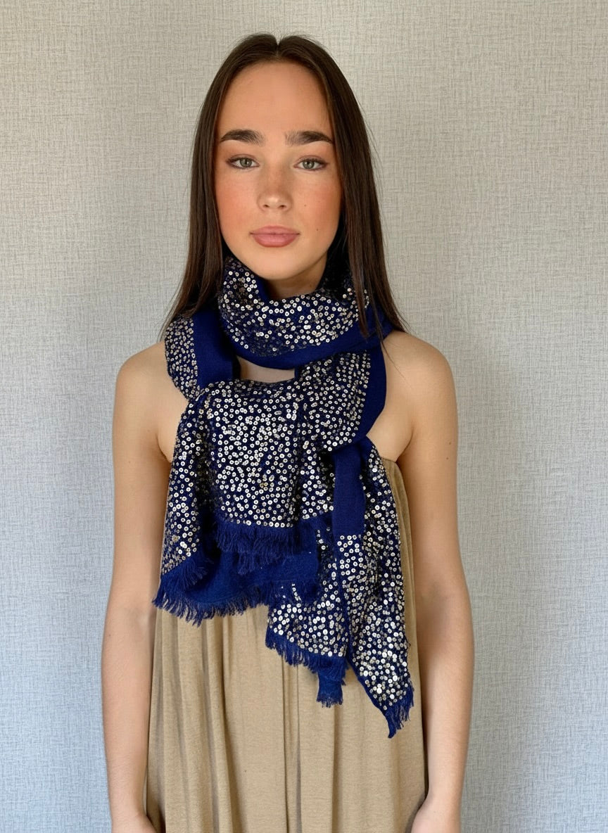 Sparkle scarf - Navy