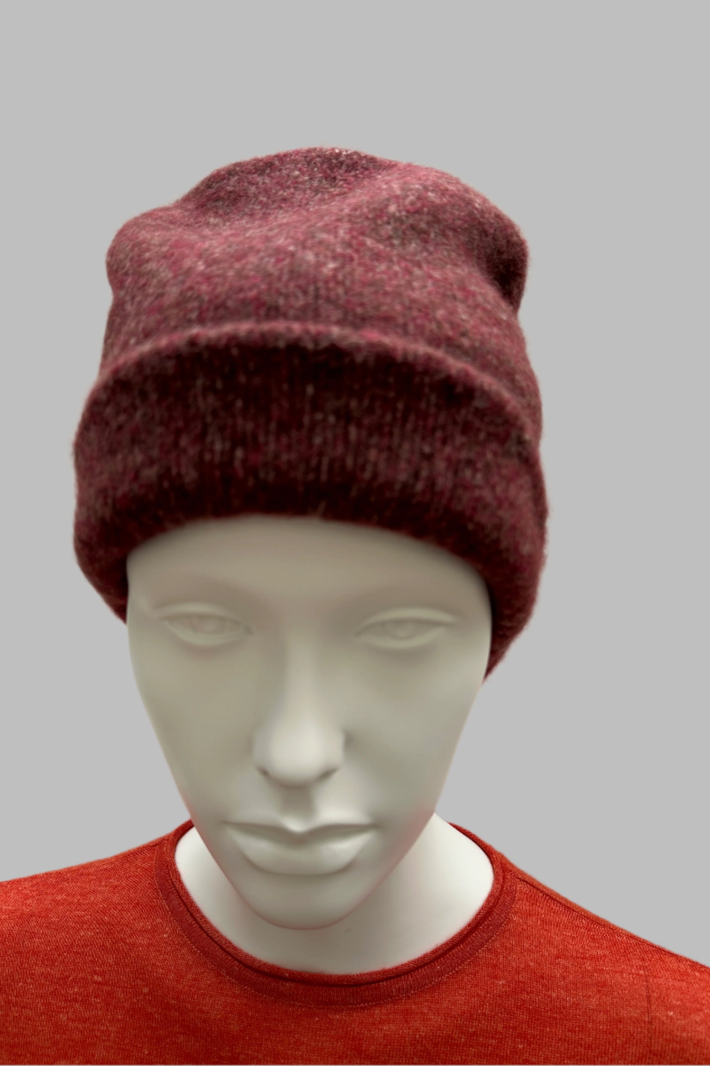 beanie hat front view wine burgundy  Revo