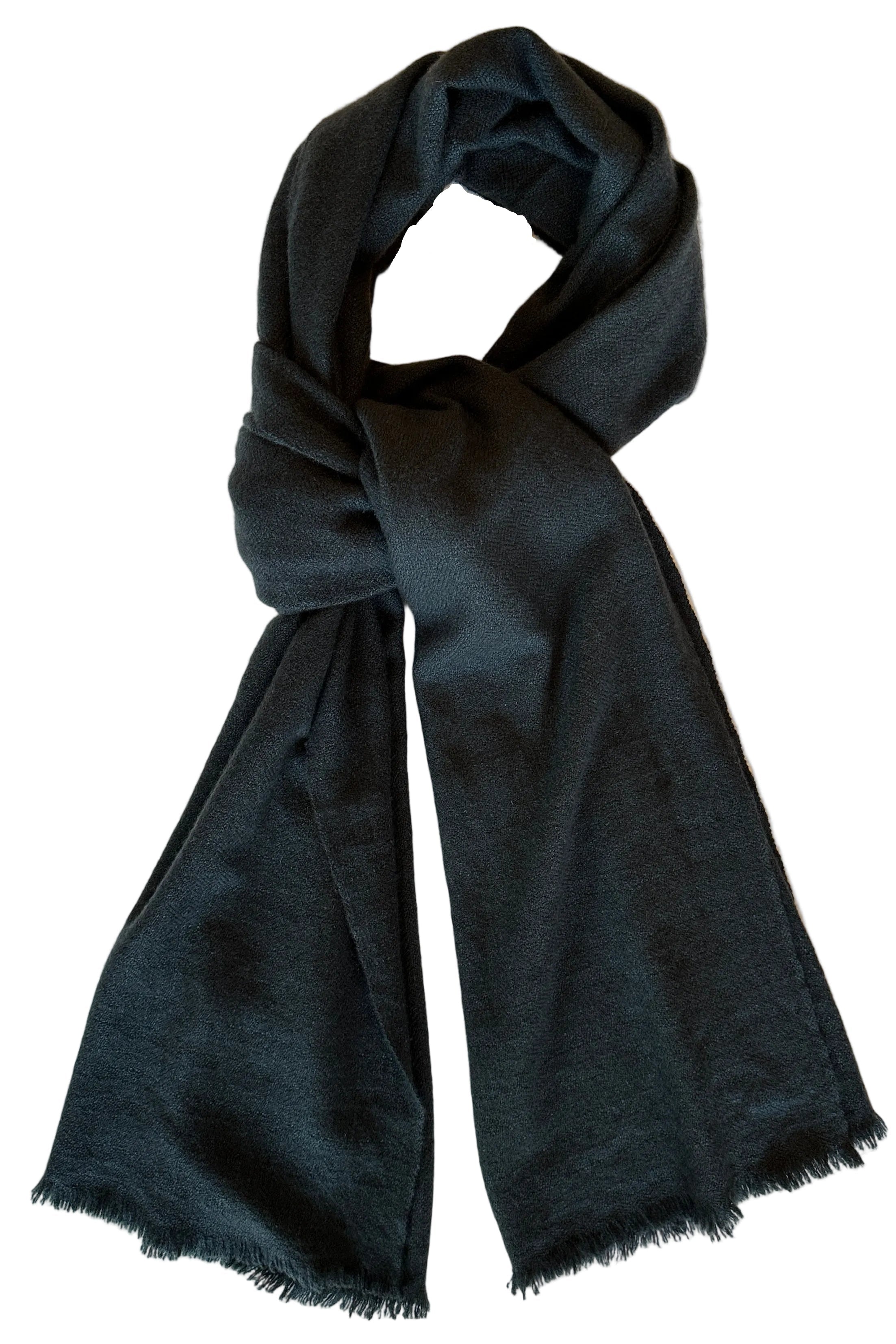 Kitty nightshade anthracite charcoal grey flat lay  scarf on a white surface