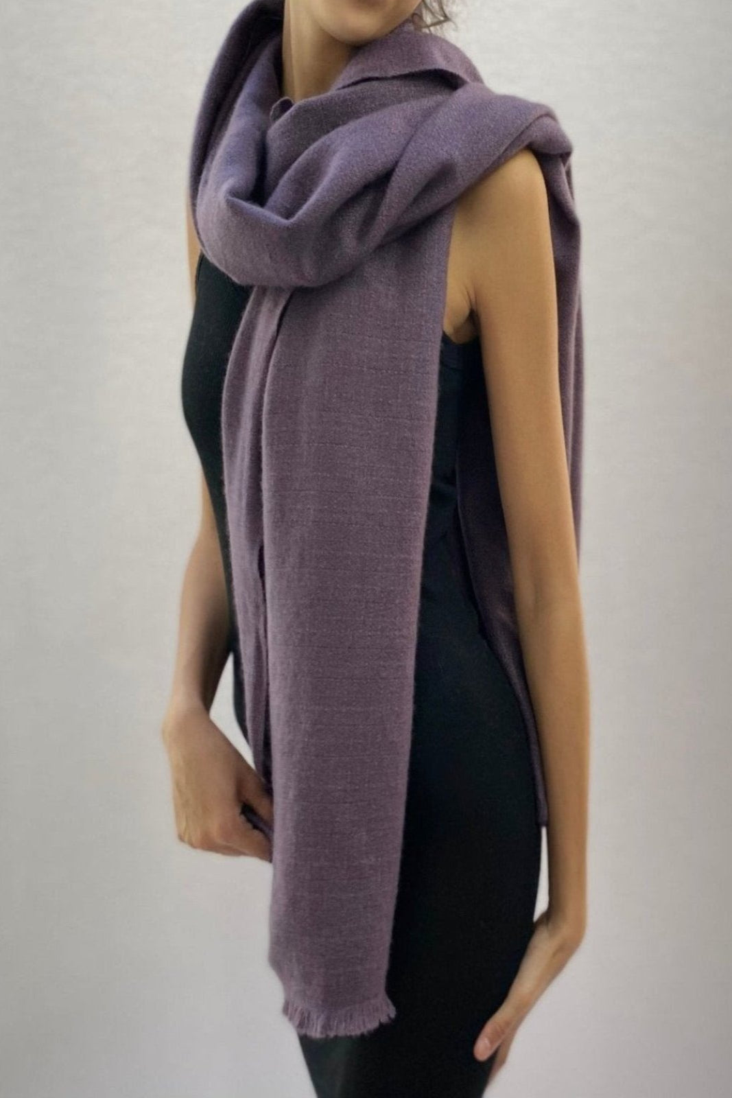 kitty Purple ash scarf cashmere