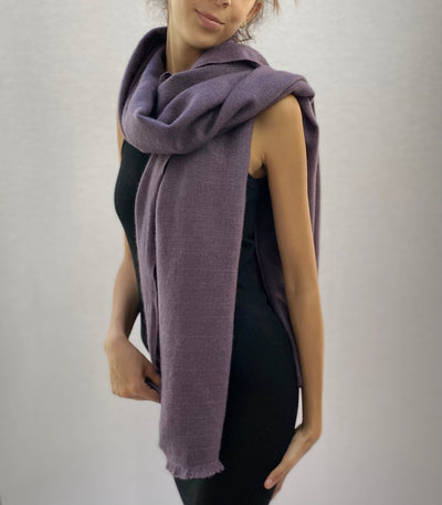 kitty Purple ash scarf cashmere