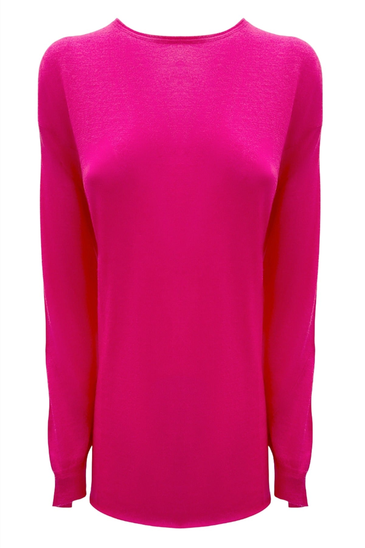 mercy crew neck sweater cashmere neon pink