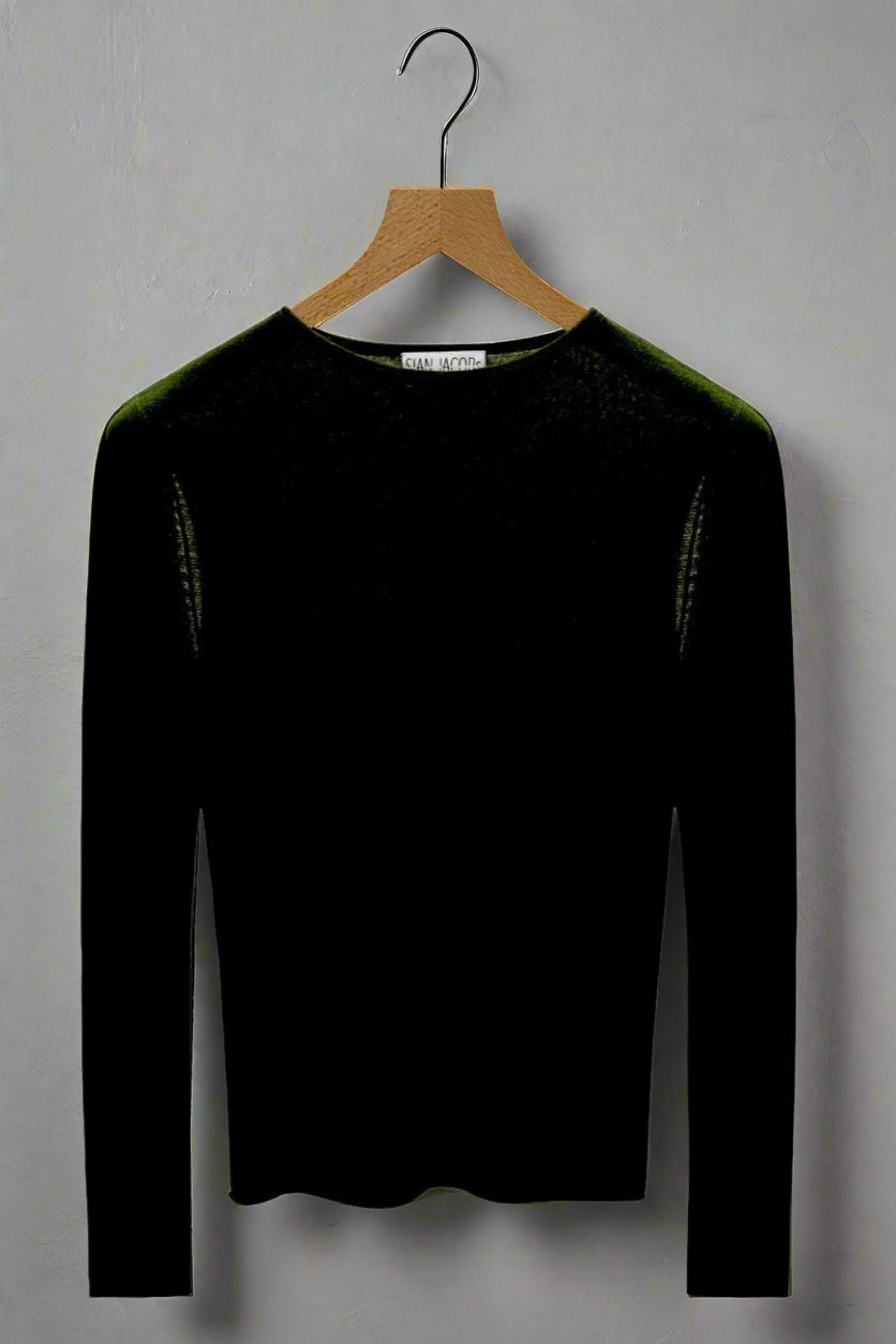 Richeliu black sweater with shoulder cutouts