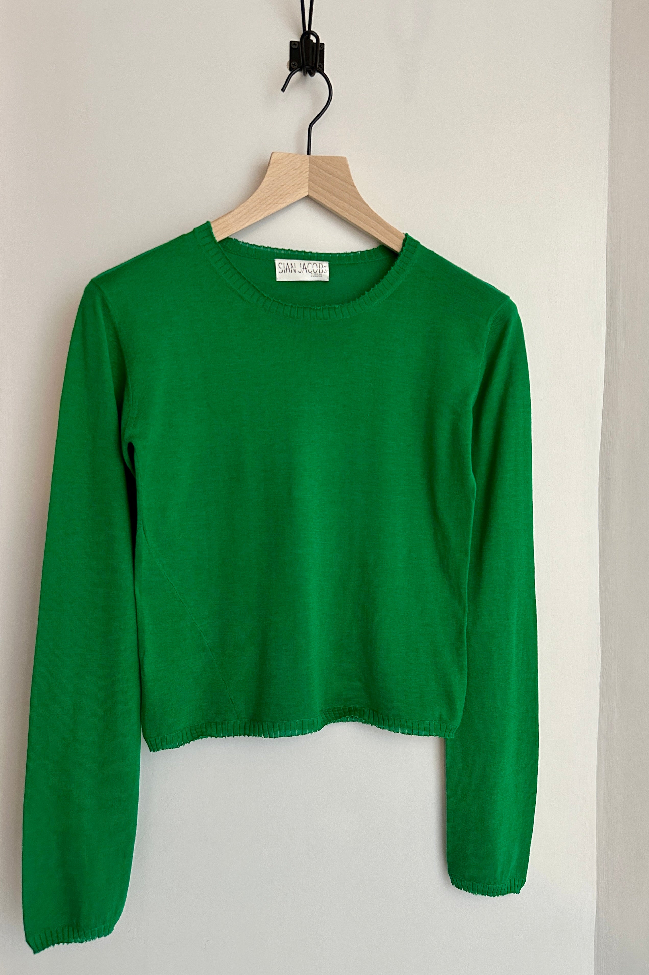 Cotto cotton_silk_chiffon_bright_green long sleeve