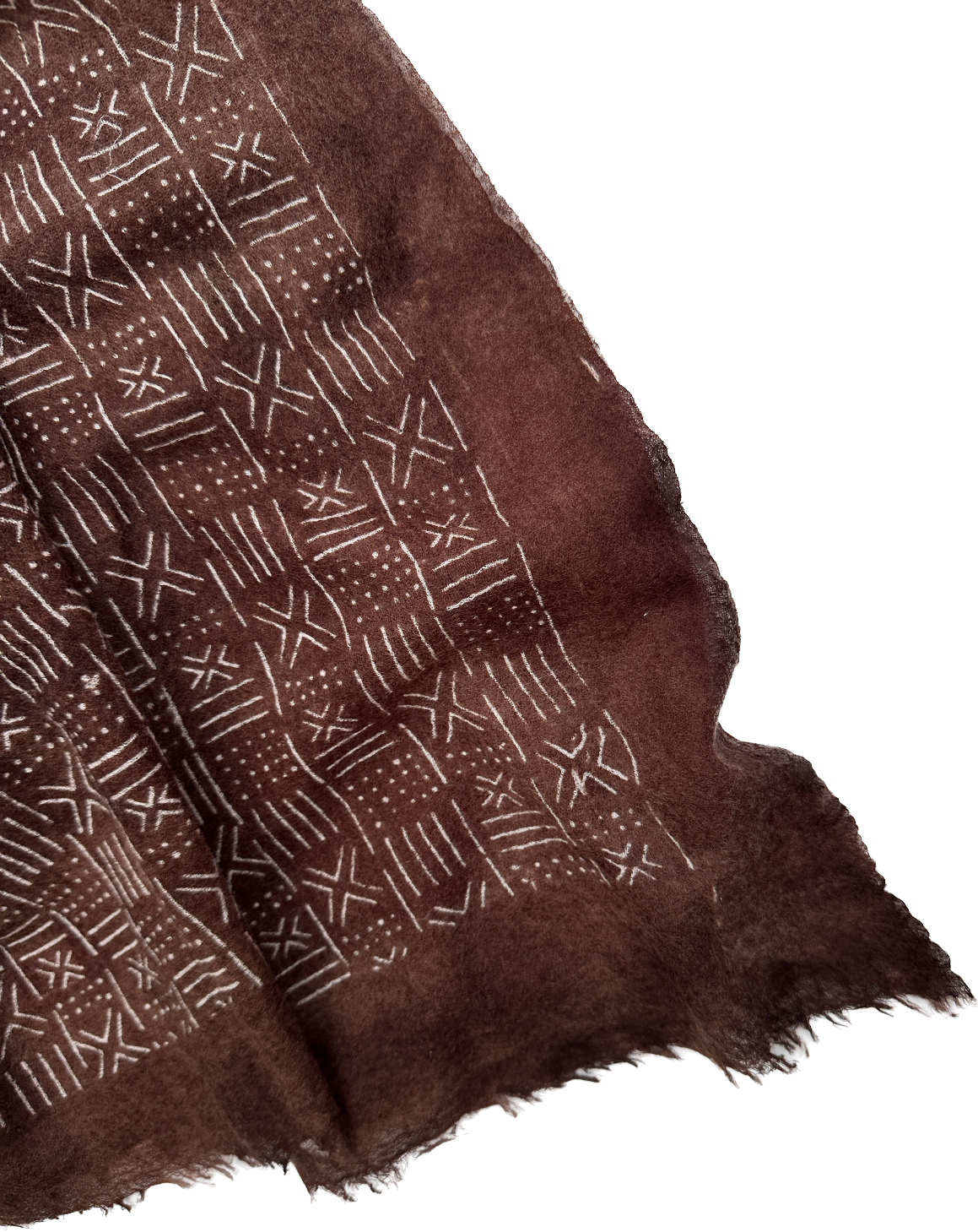 mud print brown swatch ethnic print scarf