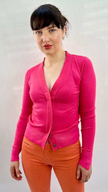 malo neon pink cardi 2