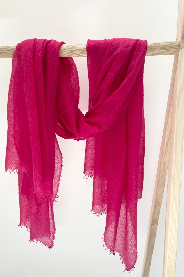 Marmee scarf on pole viva magenta hot pink 