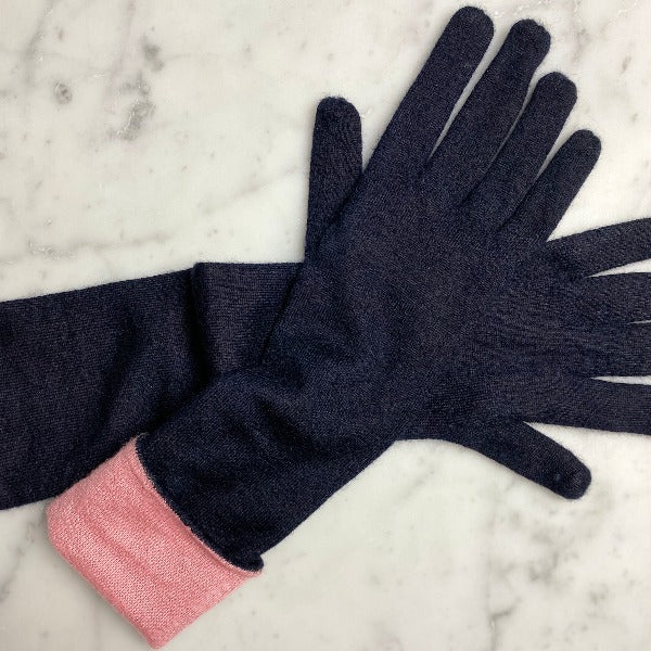 rev gloves black pink