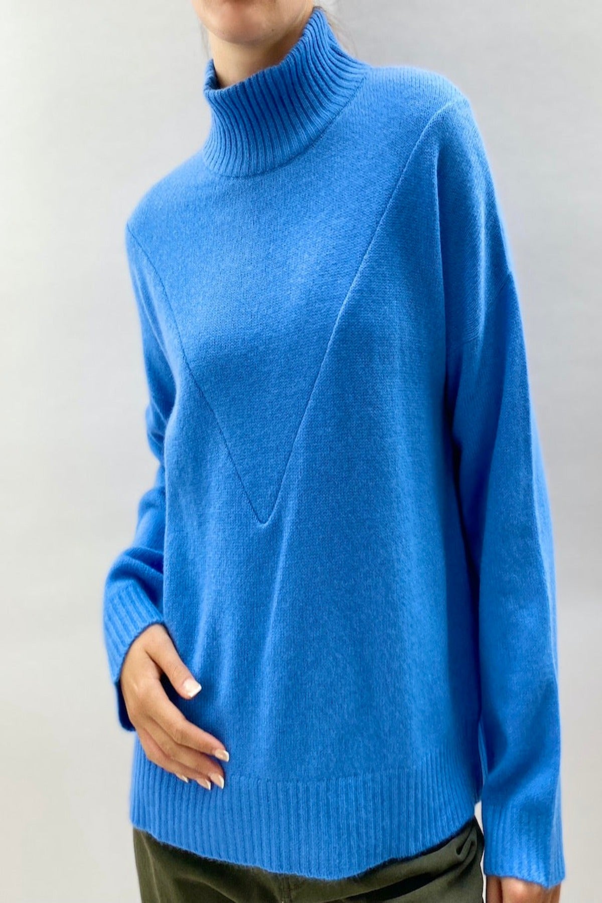 zelda cornflower high neck sweater 2