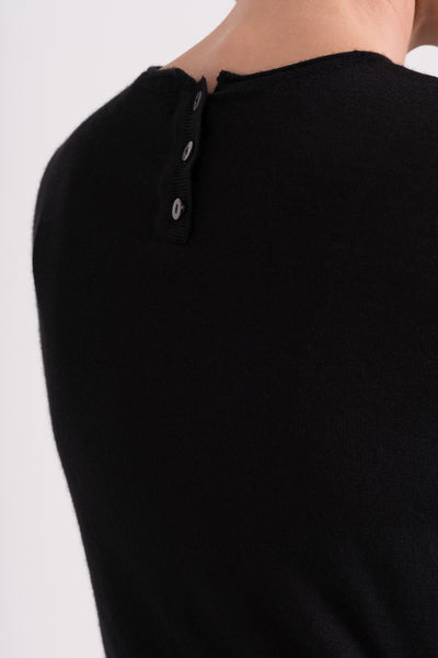 close up back neck suzanne sweater